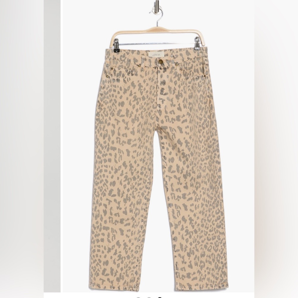 The Great Wayne Vintage Leopard Cropped Straight Jeans, Size 27, EUC